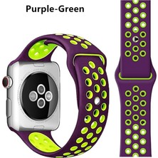 Schulzz Apple Watch Premium 38-40 mm 2-3-4-5 Uyumlu Spor Delikli Silikon Kordon