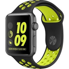 Schulzz Apple Watch Premium 42-44 mm 2-3-4-5 Uyumlu Spor Delikli Silikon Kordon