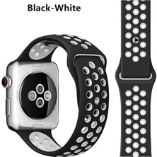 Schulzz Apple Watch Premium 38-40 mm 2-3-4-5 Uyumlu Spor Delikli Silikon Kordon