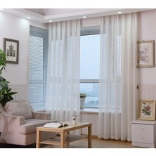Taç Grek Tül Perde 1/3 Pileli 1 m İçin 3 m Kumaş Kırık Beyaz