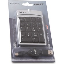 Everest KB-2017 Gri/siyah USB Numeric Standart Klavye