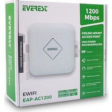 Everest Ewifi Eap-Ac1200 1200 Mbps 11Ac Dual Band Tavan Kablosuz Router Acces Point