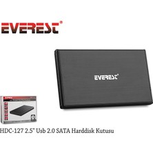 Everest 2.5" USB2.0 SATA HDD Kutusu (HDC-127)