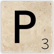 Oscar Stone Decor Harf Bardak Altlığı