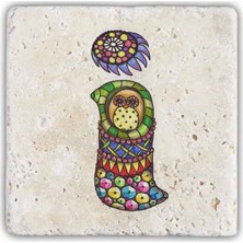 Oscar Stone Decor Harf Bardak Altlığı