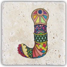 Oscar Stone Decor Harf Bardak Altlığı
