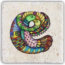 Oscar Stone Decor Harf Bardak Altlığı