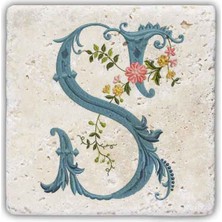 Oscar Stone Decor Harf Bardak Altlığı