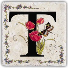 Oscar Stone Decor Harf Bardak Altlığı