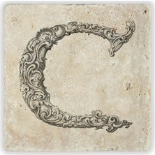 Oscar Stone Decor Harf Bardak Altlığı