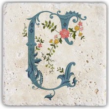 Oscar Stone Decor Harf Bardak Altlığı