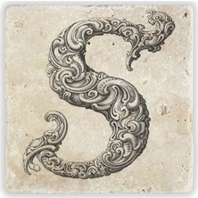 Oscar Stone Decor Harf Bardak Altlığı