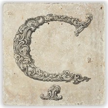 Oscar Stone Decor Harf Bardak Altlığı