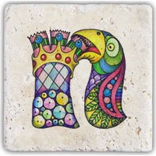 Oscar Stone Decor Harf Bardak Altlığı