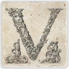 Oscar Stone Decor Harf Bardak Altlığı