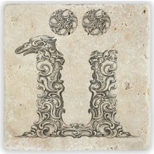 Oscar Stone Decor Harf Bardak Altlığı