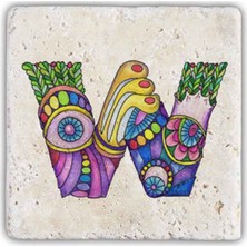 Oscar Stone Decor Harf Bardak Altlığı