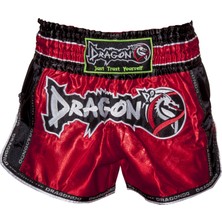 Dragon Retro Muay Thai Şortu - Kırmızı