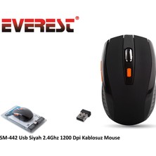 Everest SM-442 2.4Ghz Kablosuz Siyah Mouse