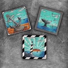 Oscar Stone Decor Doğaltaş Magnet - 3'lü Set