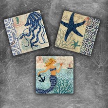 Oscar Stone Decor Doğaltaş Magnet - 3'lü Set