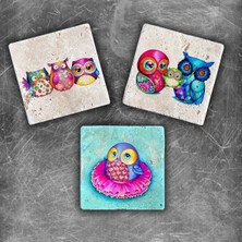 Oscar Stone Decor Doğaltaş Magnet - 3'lü Set