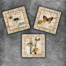 Oscar Stone Decor Doğaltaş Magnet - 3'lü Set