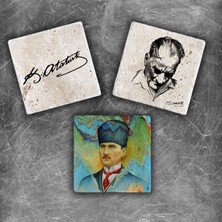 Oscar Stone Decor Doğaltaş Magnet - 3'lü Set