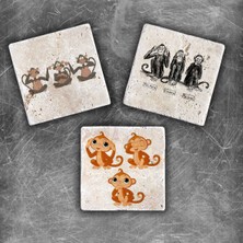 Oscar Stone Decor Doğaltaş Magnet - 3'lü Set