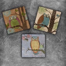 Oscar Stone Decor Doğaltaş Magnet - 3'lü Set