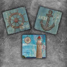 Oscar Stone Decor Doğaltaş Magnet - 3'lü Set