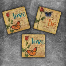 Oscar Stone Decor Doğaltaş Magnet - 3'lü Set