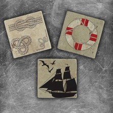 Oscar Stone Decor Doğaltaş Magnet - 3'lü Set