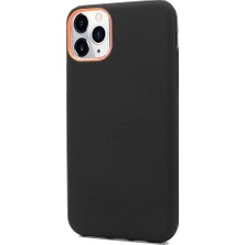 CoverZone Apple iPhone 11 Pro Max Kılıf Soft Mat Termoplastik Koruma Fresh Color Siyah Turuncu