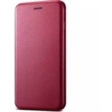 CoverZone Apple iPhone 8 Kılıf Mıknatıslı Kapaklı Kılıf Standlı Bordo