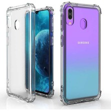 Gpack Samsung Galaxy A20 Kılıf AntiShock Ultra Koruma + Nano Ekran Koruyucu + Kalem Renksiz