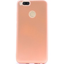 Gpack Xiaomi Mi A1 Kılıf Premier Silikon Kılıf + Nano Ekran Koruyucu + Kalem Koruyucu Gold