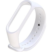 Gpack  Mi Band 3 Kılıf Silikon Kordon Beyaz