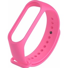Gpack  Mi Band 3 Kılıf Silikon Kordon Fuşya