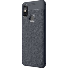 Gpack Xiaomi Redmi Note 6 Pro Kılıf Niss Silikon Koruma + Nano Ekran Koruyucu + Kalem + Kalem Lacivert