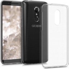 Gpack Alcatel 3 Kılıf 02 mm Silikon İnce Kılıf + Nano Ekran Koruyucu + Kalem Şeffaf