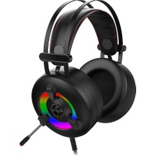 Rampage Miracle-X2 Plus Siyah RGB LED 7.1 Surround Sound System Mikrofonlu Oyuncu Kulaklığı