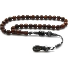 DAVİD BLACK 1000 Ayar Gümüş Kazaz Püsküllü Küre Kesim Exclusive Renk Kuka Tesbih