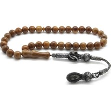 DAVİD BLACK 1000 Ayar Gümüş Kazaz Püsküllü Açık Renk Küre Kesim Kuka Tesbih