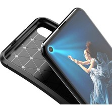 Case Street Huawei Honor 20 Kılıf Negro Karbon Dizayn Silikon + Nano Ekran Koruyucu Lacivert