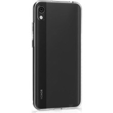 Case Street Huawei Honor 8S Kılıf Süper Silikon Yumuşak Arka Koruma + Nano Glass Şeffaf