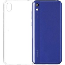 Case Street Huawei Honor 8S Kılıf Süper Silikon Yumuşak Arka Koruma + Nano Glass Şeffaf