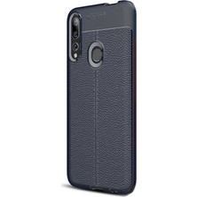 Case Street Huawei P Smart Z Kılıf Niss Silikon Deri Görünümlü Lacivert