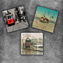 Oscar Stone Decor Doğaltaş Magnet - 3'lü Set
