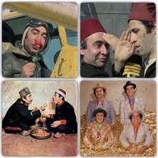 Oscar Stone Decor Doğaltaş Bardak Altlığı 4'lü Set 10 x 10 cm